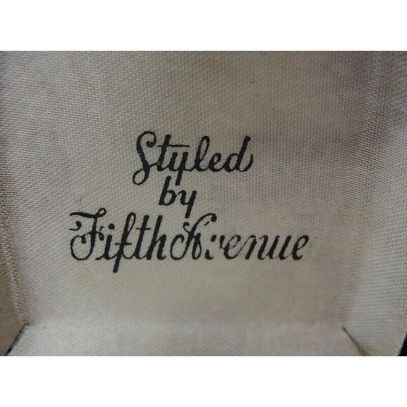 Cufflinks Styled by Fifth Avenue Silver Tone Triangle Wedding Tux Vintage - Picture 2 of 11